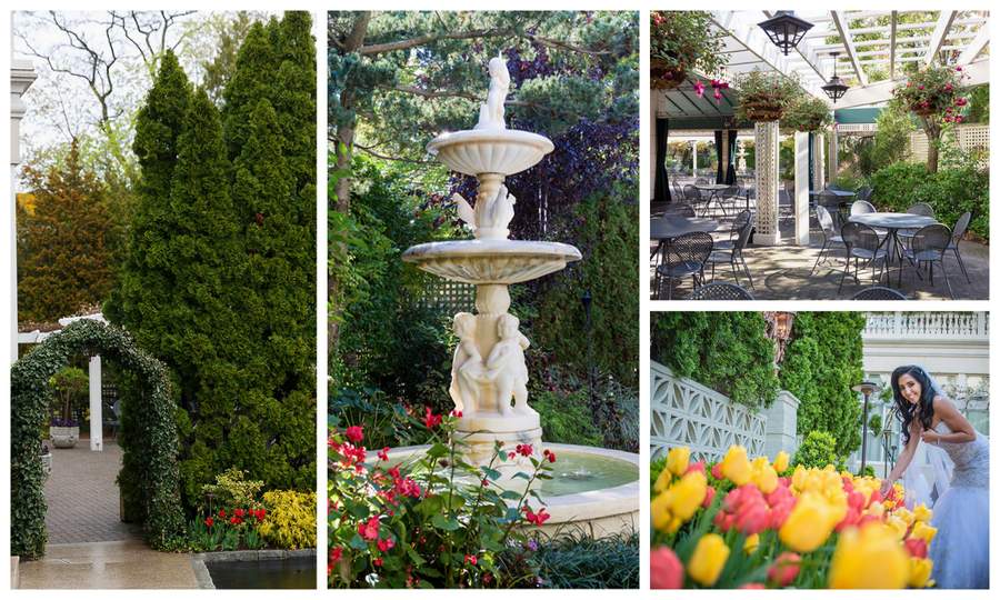 Lush landscaping at a Long  Island  catering hall